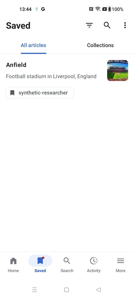 Wikipedia Saved articles