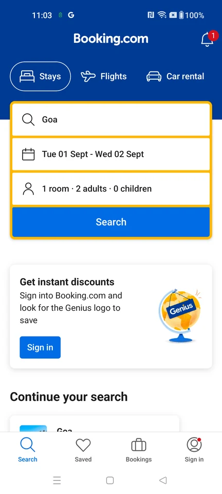 Booking.com Choose and configure a stay flow preview